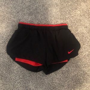 Nike running shorts with built in spandex!